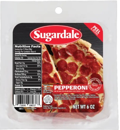 PEPPERONI LAMINADO SUGARDALE 12 X 170 GR